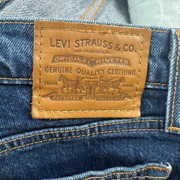 Levi's Jeans Womens 30 Blue Wedgie Straight Ankle Rigid Cotton Button Fly Denim - Picture 9 of 15